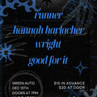 Runner, Hannah Harlacher, Wright, Good for it